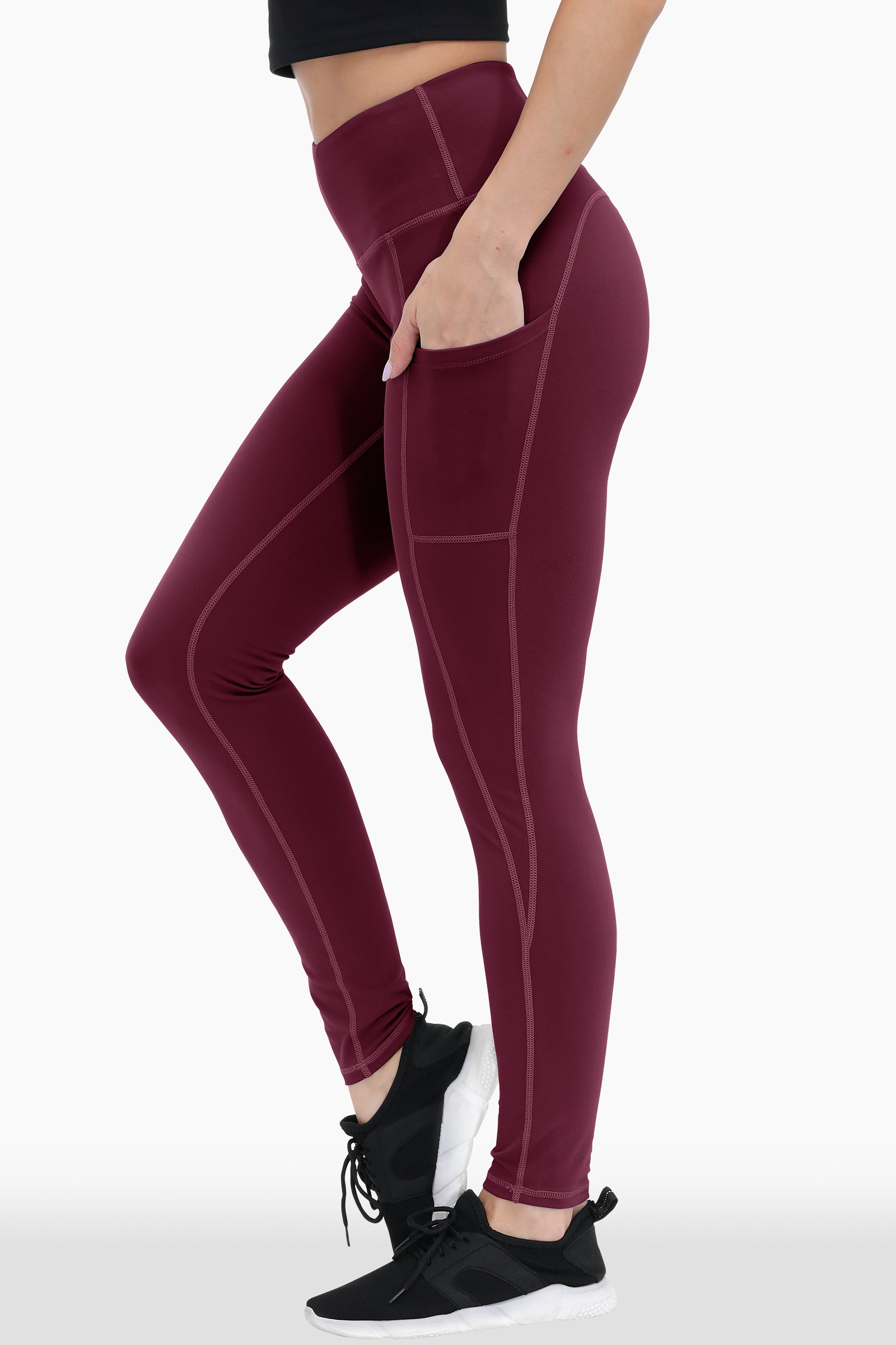 Buttery Soft High Waisted Yoga Pants Non-See-Through Full-Length Tights