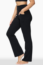 Flared Pants with Pockets Bootcut High Waisted Multi Occasions