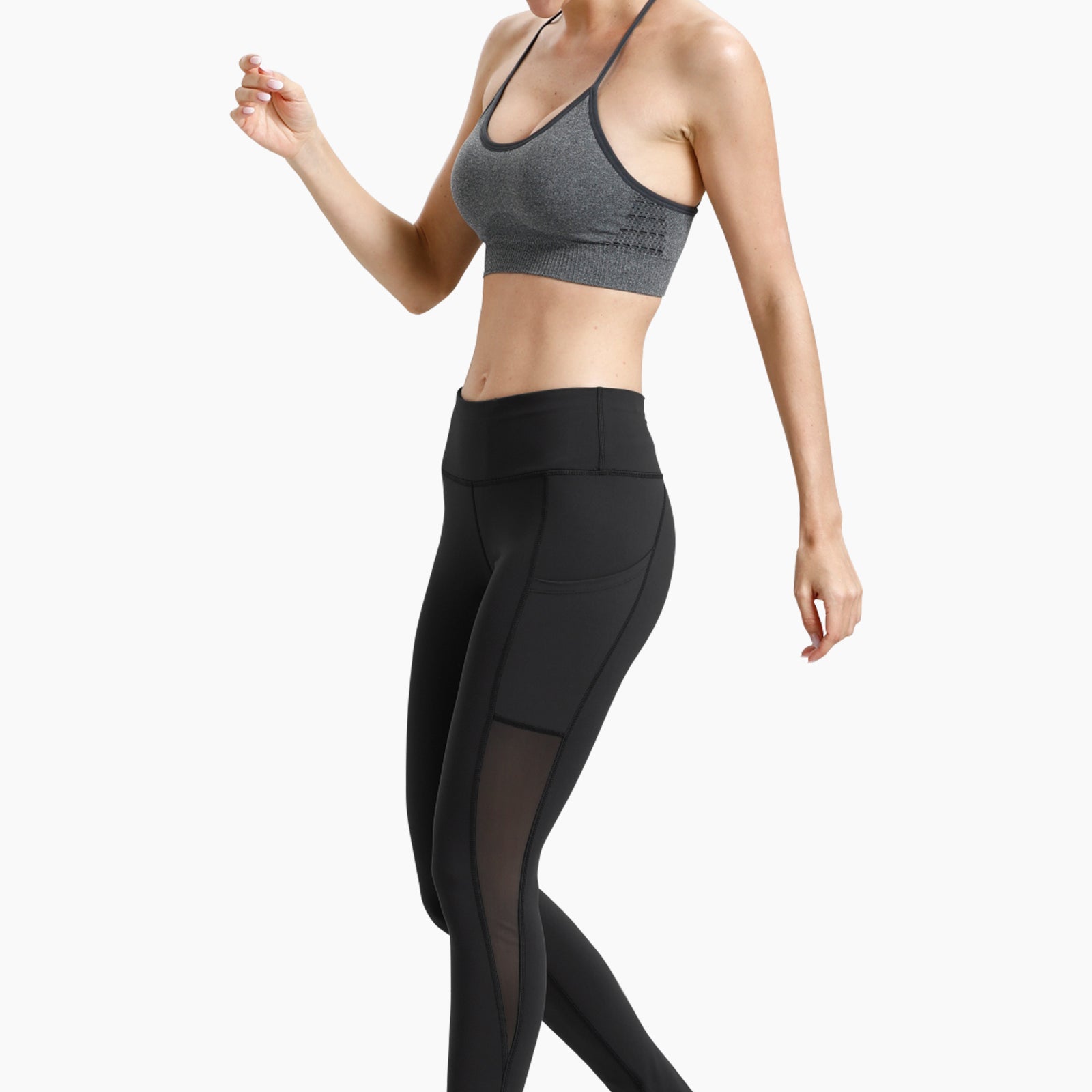 Buttery Soft Mesh Yoga Pants with Pockets Gym Workout Running