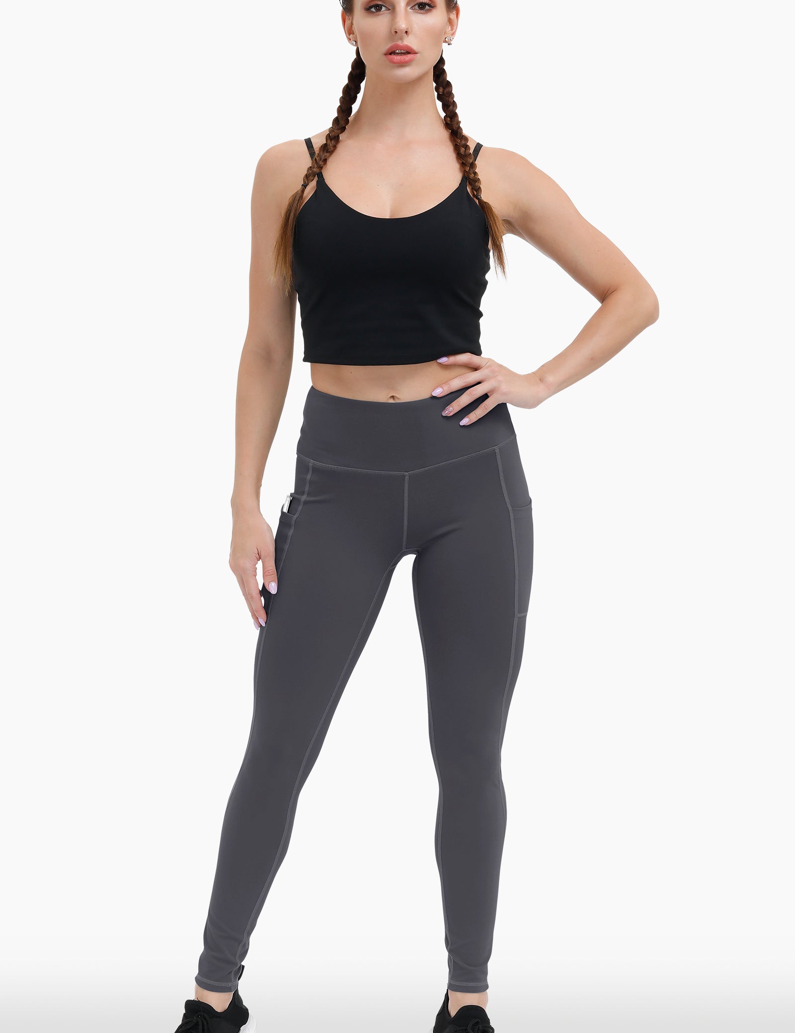 Buttery Soft High Waisted Yoga Pants Non-See-Through Full-Length Tights