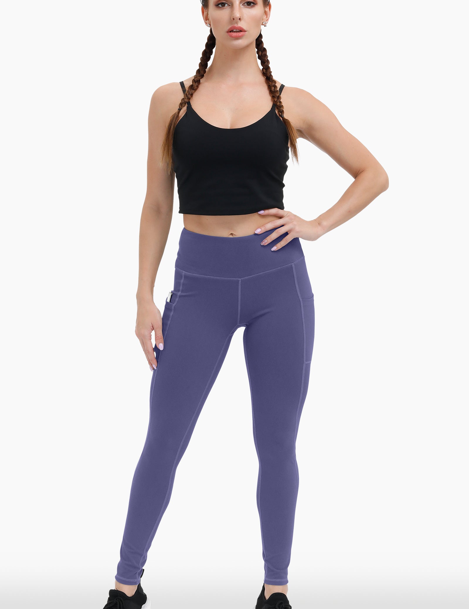 Buttery Soft High Waisted Yoga Pants Non-See-Through Full-Length Tights