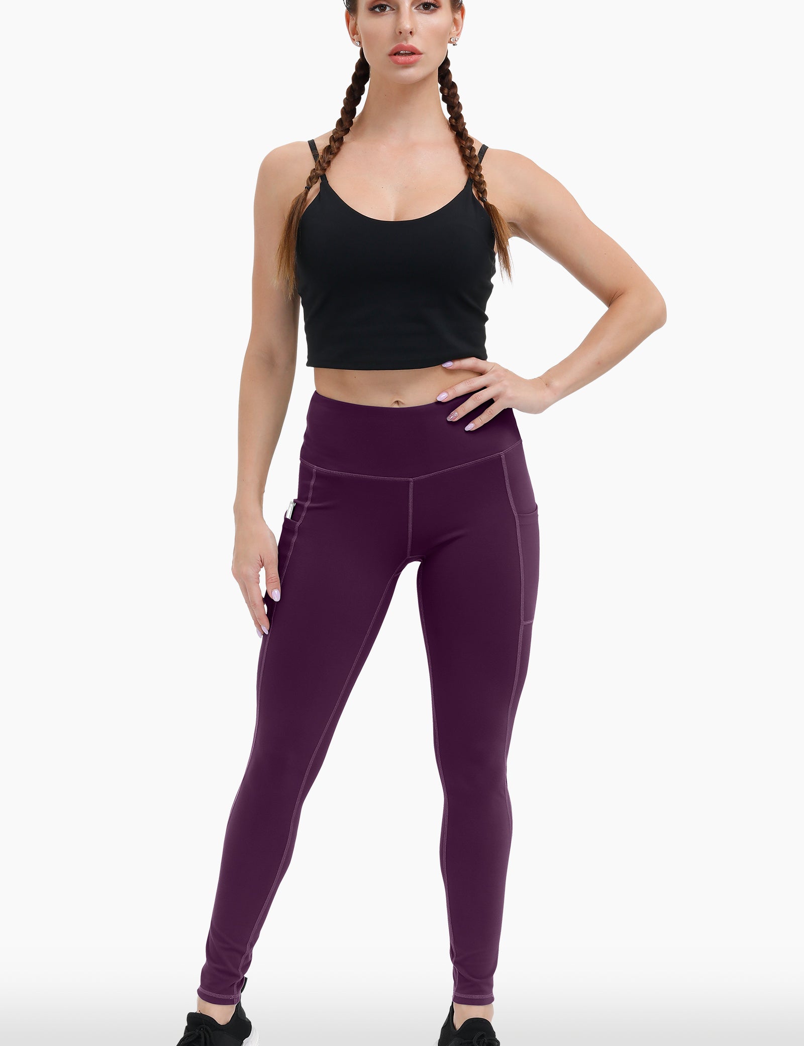 Buttery Soft High Waisted Yoga Pants Non-See-Through Full-Length Tights