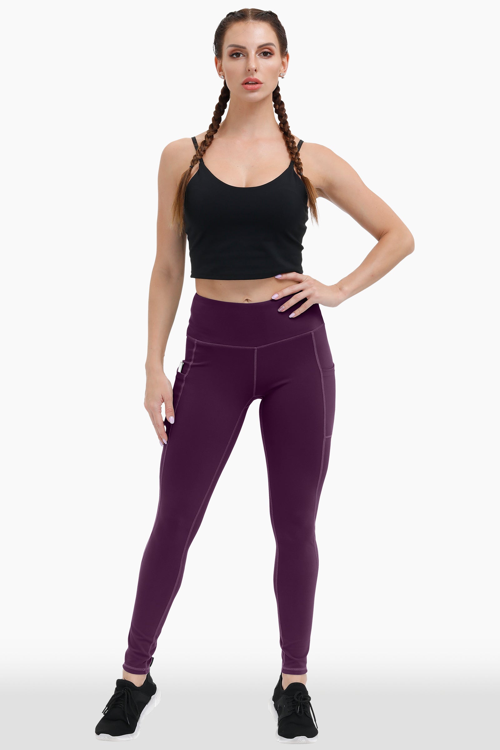 Buttery Soft High Waisted Yoga Pants Non-See-Through Full-Length Tights